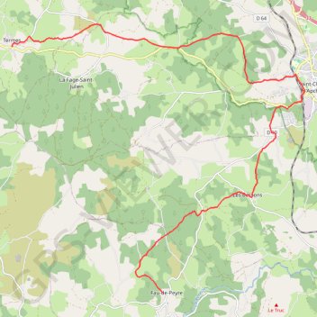 Trace GPS Tour de l'Aubrac - 08 - Termes - Fau de Peyre, itinéraire, parcours