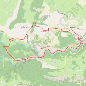 Trace GPS Rocamadour (chemin des escargots), itinéraire, parcours