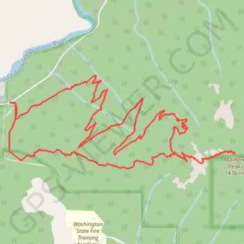 Trace GPS Mailbox Peak Loop, itinéraire, parcours