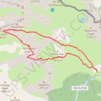 Trace GPS Picos Petraficha y Quimboa Alto, itinéraire, parcours