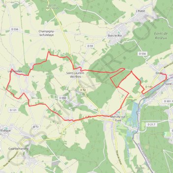 Trace GPS La vallée d'Eure - Croth, itinéraire, parcours