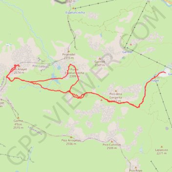 Trace GPS Pico Anayet - Espélunciécha, itinéraire, parcours