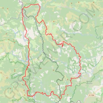 Trace GPS Tour du Cévenol (Lozère - Ardèche - Gard), itinéraire, parcours
