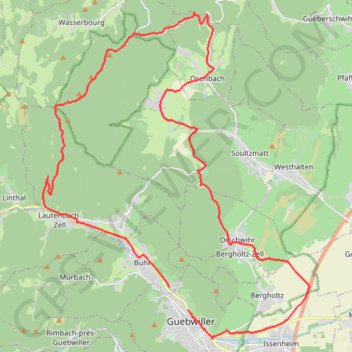 Trace GPS Guebwiller - Boenlesgrab - Firstplan - Gauchmatt - Bergholtz - Guebwiller, itinéraire, parcours