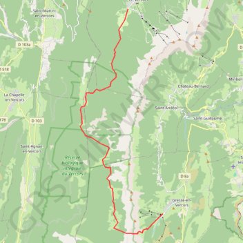 Trace GPS Itinéraire de Corrençon à Gresse-en-Vercors, itinéraire, parcours