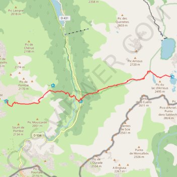 Trace GPS Rando Pyrénées - Jour 5, itinéraire, parcours