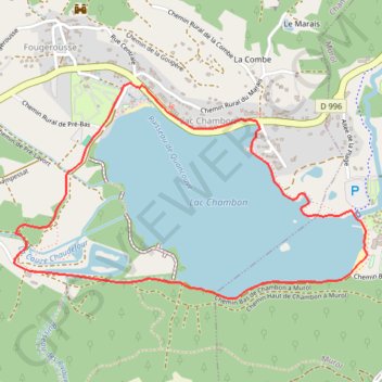 Trace GPS Sancy - Le Lac - Secteur Chambon-sur-Lac, itinéraire, parcours