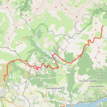 Trace GPS Vallon de la Rabière - Chorges les Andrieux, itinéraire, parcours