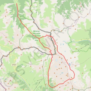 Trace GPS Tour du Mont Viso, itinéraire, parcours