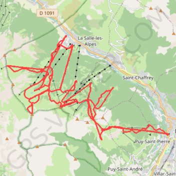 Trace GPS Serrechevalier ski de piste, itinéraire, parcours