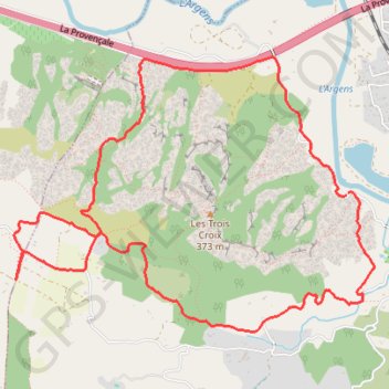 Trace GPS Rocher de Roquebrune - Grotte de l'Ermite - Roquebrune-sur-Argens, itinéraire, parcours