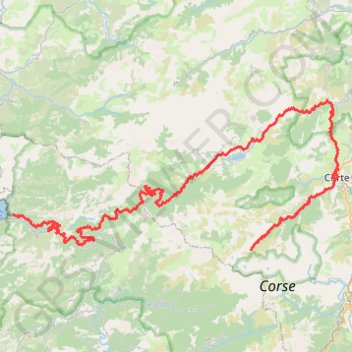 Trace GPS E04 - Porto - Corte, itinéraire, parcours