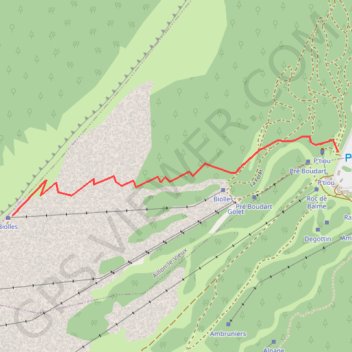 Trace GPS Itinéraire de ski de randonnée "La Doudou", itinéraire, parcours