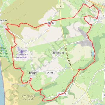 Trace GPS Run and Bike Haguard - Sainte-Croix-Hague, itinéraire, parcours
