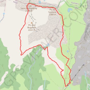 Trace GPS Pic de Soularac et pic de Saint-Barthélemy, itinéraire, parcours