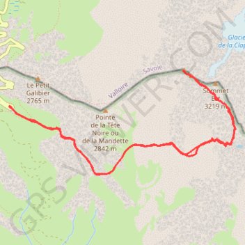 Trace GPS Grand Galibier, itinéraire, parcours