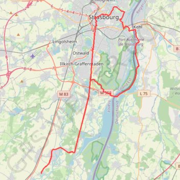 Trace GPS 4. Strasbourg, itinéraire, parcours