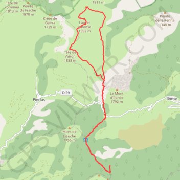Trace GPS Lauvet & Brec d'Illonse, itinéraire, parcours