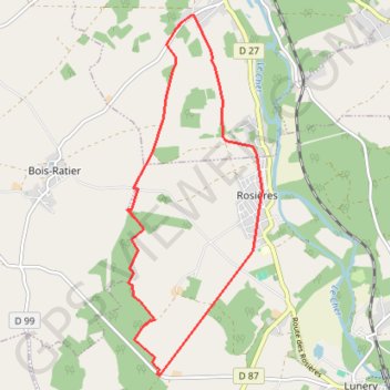 Trace GPS Balade à pied Saint-Florent-sur-Cher - Rosières, itinéraire, parcours