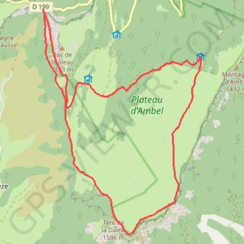 Trace GPS Plateau d'Ambel (Vercors), itinéraire, parcours