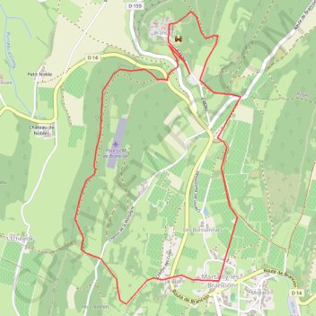 Trace GPS Brancion - Martailly, itinéraire, parcours