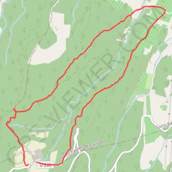 Trace GPS La Valbonne Saint Paulet de Caisson, itinéraire, parcours