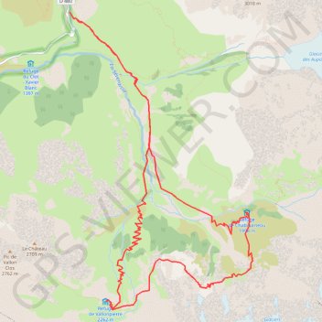 Trace GPS Refuges de Vallonpierre et Chabournéou, itinéraire, parcours