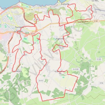 Trace GPS Rétina - Tourlaville, itinéraire, parcours