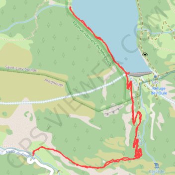 Trace GPS Lac de l'Oule, itinéraire, parcours