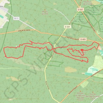 Trace GPS Fontainebleau Franchard, itinéraire, parcours