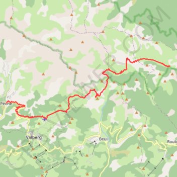 Trace GPS Péone - Refuge de Longon, itinéraire, parcours