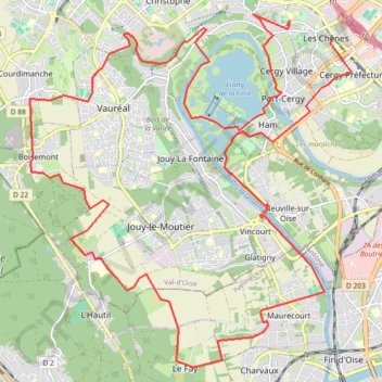 Trace GPS Hautil Orée des Bois, itinéraire, parcours