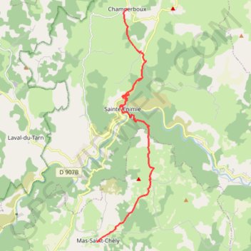 Trace GPS Mas Saint Chély Champerboux_, itinéraire, parcours