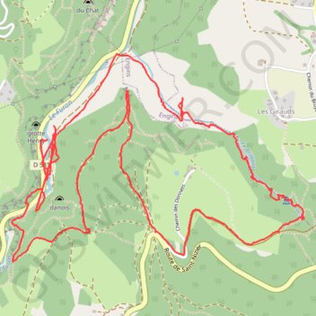 Trace GPS Gorges du Bruyant, itinéraire, parcours