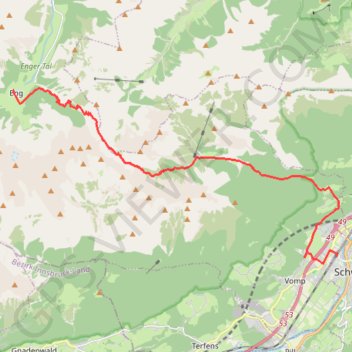 Trace GPS Via-Alpina R41 & R42 - Schwaz - Eng Alm, itinéraire, parcours