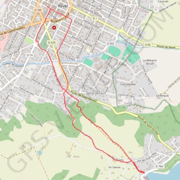Trace GPS Revel - Saint Férréol (aller et retour), itinéraire, parcours