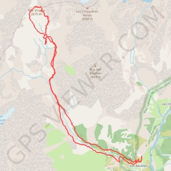 Trace GPS Tête Virante, itinéraire, parcours