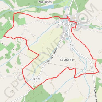 Trace GPS Circuit des ruisseaux - Châteauvieux, itinéraire, parcours