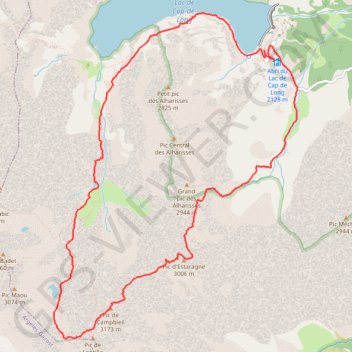 Trace GPS Pic de Campbieil, itinéraire, parcours
