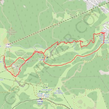 Trace GPS Montée au Prarion depuis les Houches, itinéraire, parcours