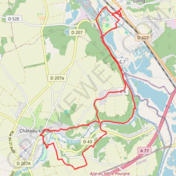 Trace GPS Boucle à partir de Souppes-sur-Loing, itinéraire, parcours