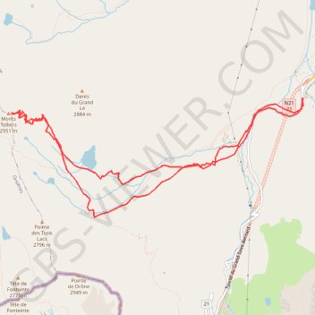 Trace GPS Monts Telliers, itinéraire, parcours