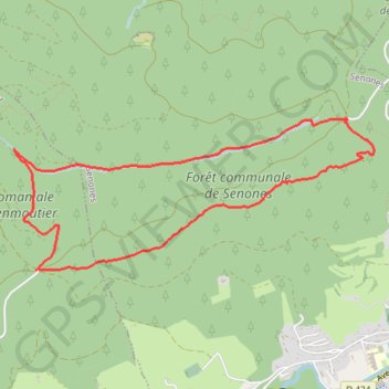 Trace GPS Moyenmoutier croix de Malfosse, itinéraire, parcours