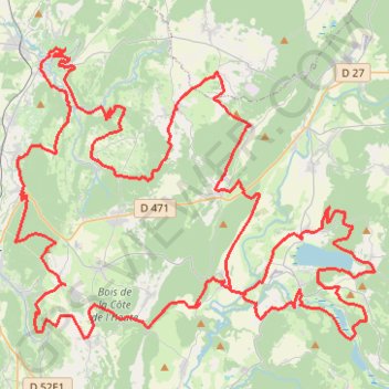 Trace GPS Entre Lacs et Vignobles - Le Tour de l'Espace, itinéraire, parcours