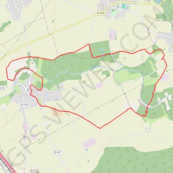 Trace GPS Blandy-les-Tours, itinéraire, parcours