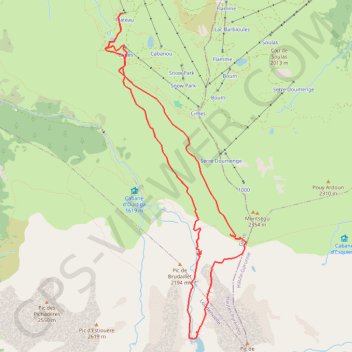 Trace GPS Lacs de Neres par Peyresourde, itinéraire, parcours