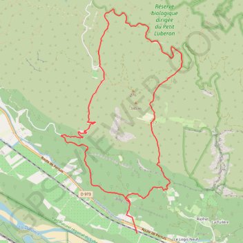 Trace GPS Mérindol-Bastidon du Pradon, itinéraire, parcours
