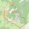 Trace GPS Du mont Fourcat au pic Galinat depuis les Monts d'Olmes, itinéraire, parcours