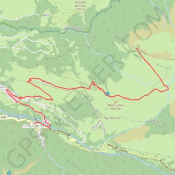 Trace GPS Eaux-Bonnes-Col de la Cure, itinéraire, parcours
