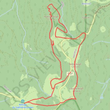 Trace GPS Autour du Lauchenkopf, itinéraire, parcours